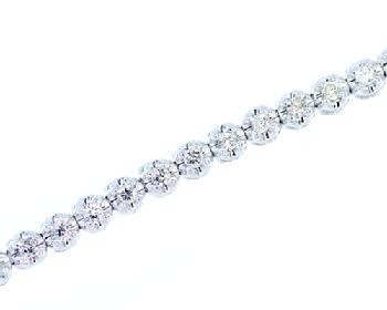 Silver 1 0ct ダイヤモンド テニス ブレスレット エタニティ シルバー 天然ダイヤ ブレスレット アンクレット Kashima