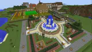 Minecraft サバイバルのみでピーチ城を作ってみた スーパーマリオ64 Nicozon