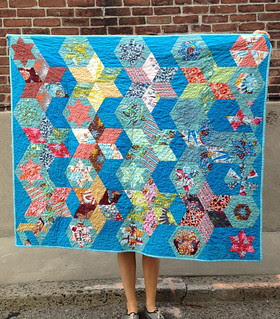 Lououthi hexies, English paper piecing