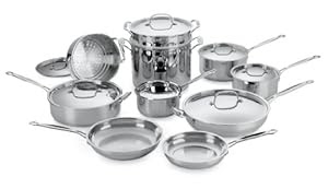 Cuisinart 77-17 Chef's Classic Stainless 17-Piece Cookware Set