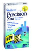 Precision Xtra Blood Glucose Test Strips 100ct