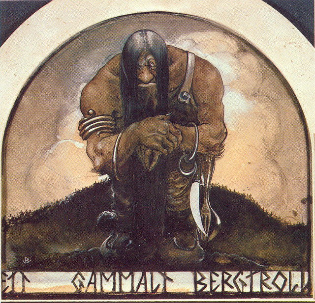 John Bauer - An old mountain troll, 1904