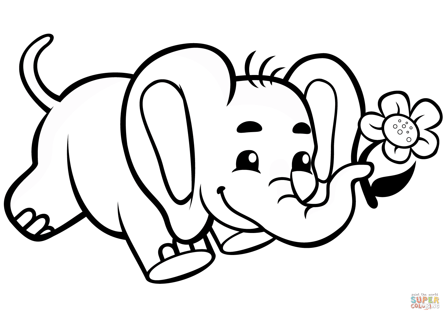 Download 20 Of the Best Ideas for Cute Elephant Coloring Pages ...