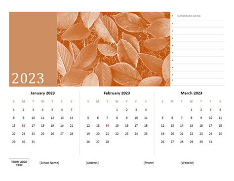 2023 quarterly three month template free printable templates