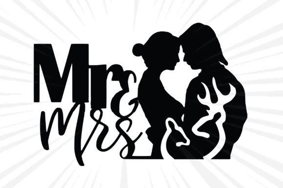 Crella Mr and Mrs Print on Demands Design by johanruartist Compatible with Cameo Silhouette Studio, Cricut and other cutting machines for any crafting projects.