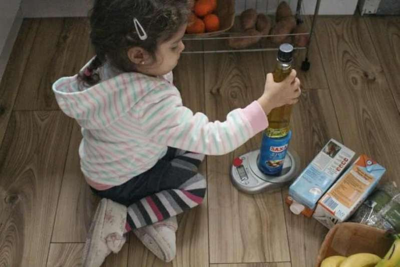 Quick Number Learning Activity on a Kitchen Scale