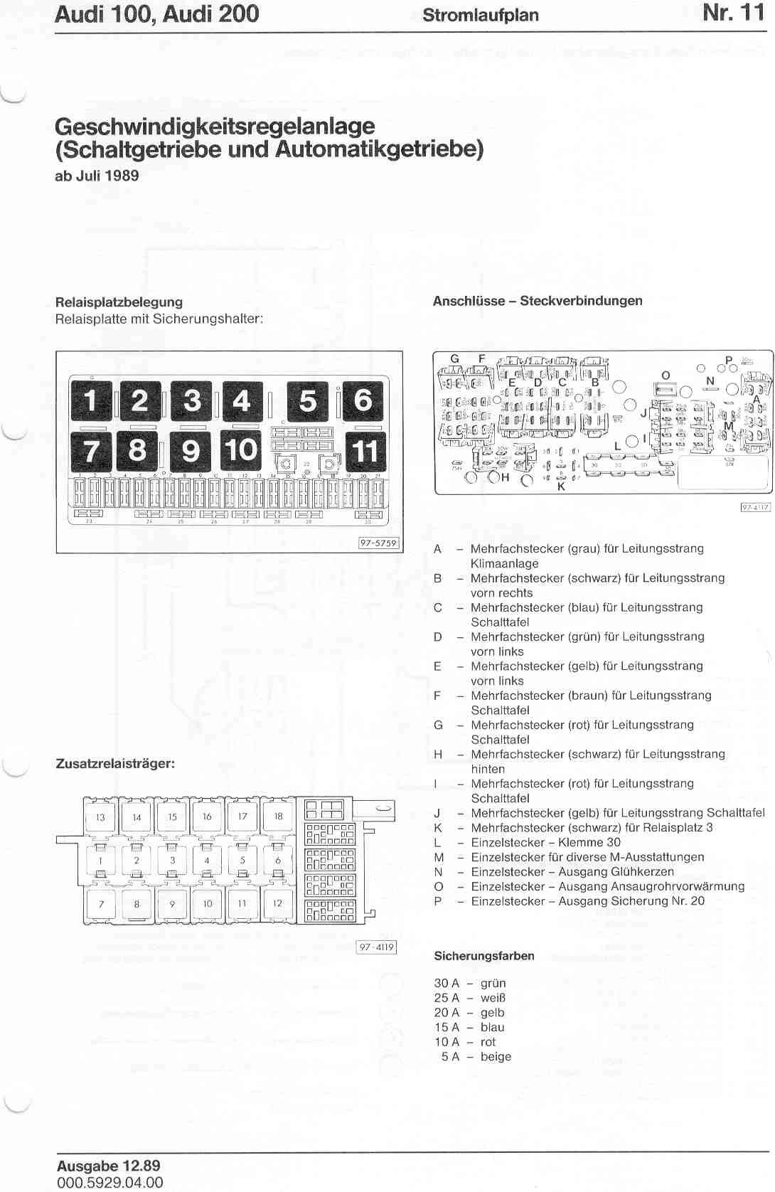 Stromlaufplan Audi 100 C4