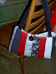 Black White and Red Purse