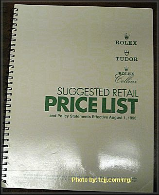 Rolex Price List - 1990 by char1iej