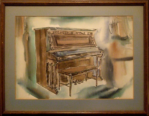 Piano, water color.