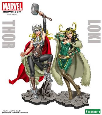 コトブキヤbishoujo マーベル ソー ロキ フィギュアの美少女化イラスト Dc ワンダーガール 全身像公開 Figure News