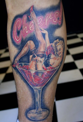 pin up tattoo by Mirek vel Stotker 