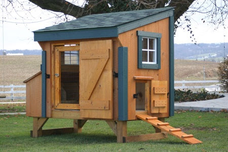 3x4 Hen House Lean-To Coop for 6-8 Chickens - IN-STOCK