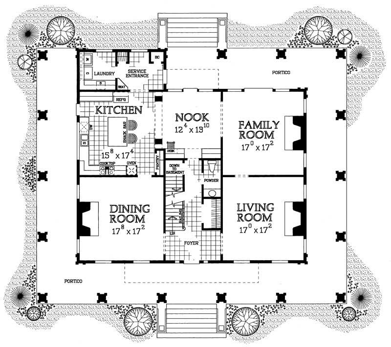 Historic House Plans - Home Design HW-3518 # 18303