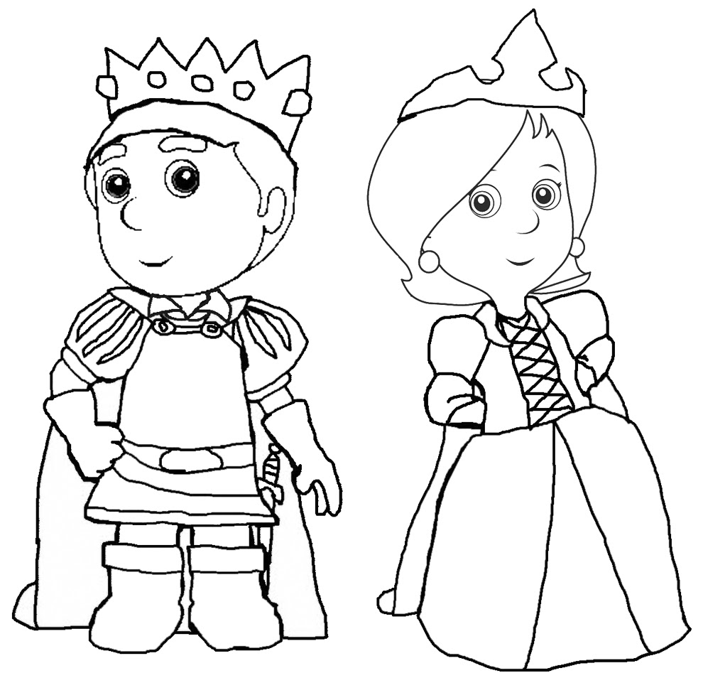 Disegno di Il Principe e la Principessa da scaricare