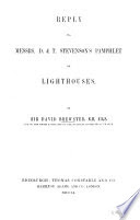 Reply to messrs. D. & T. Stevenson's pamphlet on Lighthouses