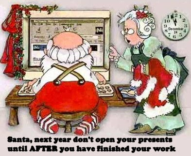 funny santa claus cartoon