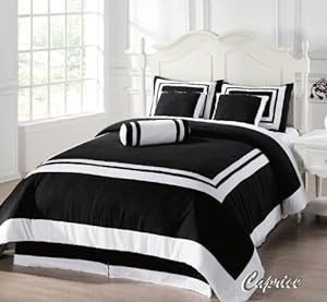 Bedspreads Black  White Homekitchen on Comforter Bed In A Bag Set Full Or Double Size Bedding  Home   Kitchen