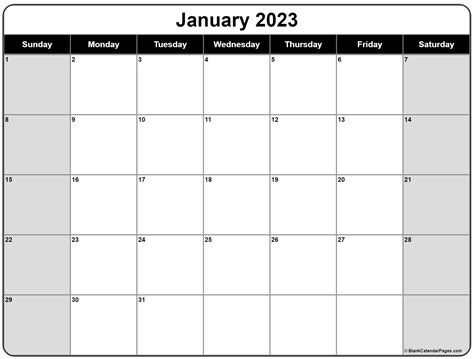 To help you get started, we've created a free blank calendar printable for 2023. january 2023 calendar free printable calendar