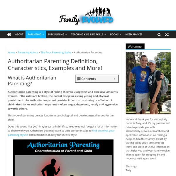 Authoritarian Parenting Definition, Characteristics ...