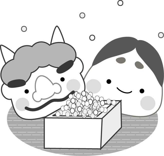節分のイラスト 鬼と福 無料イラスト