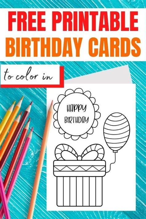 Webcreate and print free printable color your card cards at home. happy birthday coloring card free printables 30 designs parties