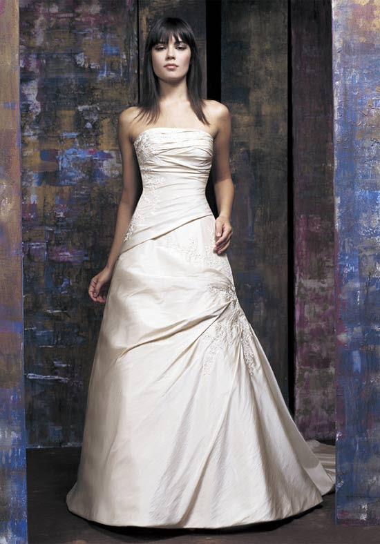 White and Simple Bridal Gowns