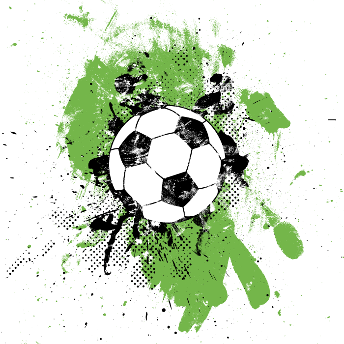 フリーイラスト サッカーボールとペンキの汚れの背景でアハ体験 Gahag 著作権フリー写真 イラスト素材集