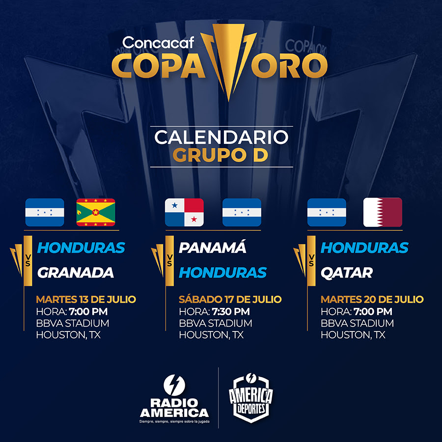 Calendario Grupo D Copa Oro 2021 Radio America