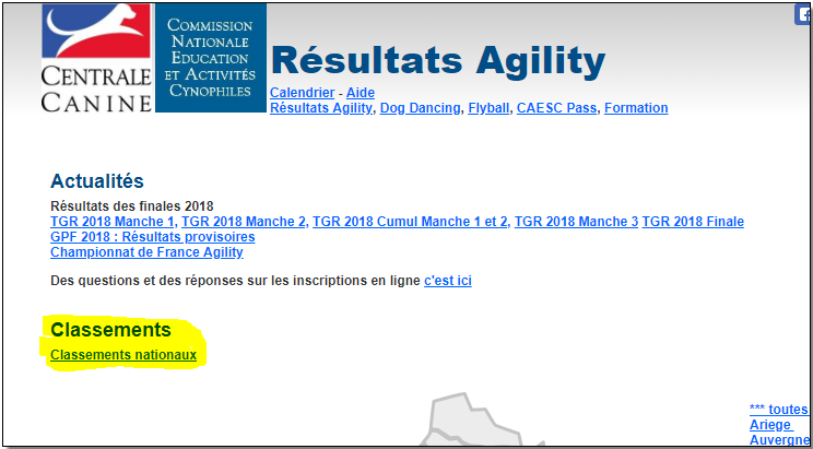 cneac calendrier agility 2021