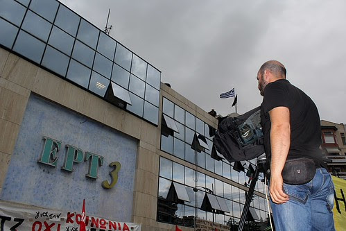 Cameraman outside ET3 studio - Thessaloniki, Greece by Teacher Dude's BBQ