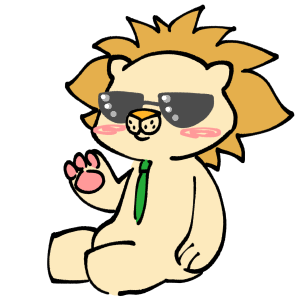 サングラスをしたライオンのイラスト かわいいフリー素材が無料のイラストレイン