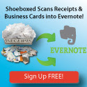 Shoeboxed Works Great With Evernote