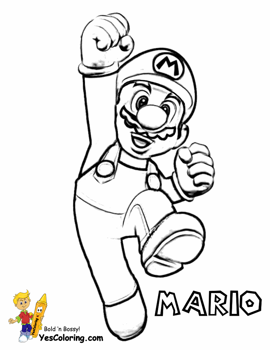 Mario Bros Coloring Super Mario Bros Free Coloring Pages Clip