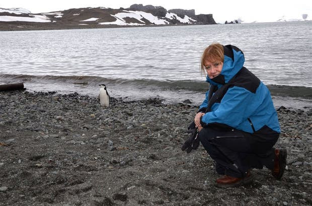 Susana Malcorra, el jueves, en la isla antártica 25 de Mayo