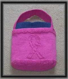 Cancer Ribbon Bag #Bag #Totes #Purse #Free #Knitting #Pattern