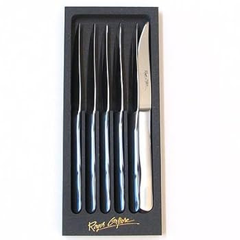 ROGER ORFEVRE - Coffret médium 6 Couteaux Maitre d'Hotel inox *