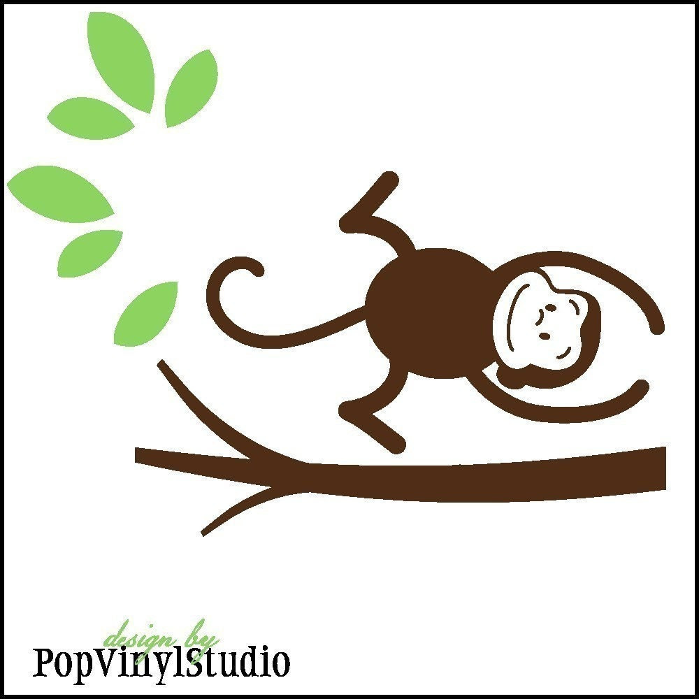 Swinging Jungle Monkey on Branch You Choose TWO Colors FREE US SHIPPING Trendy