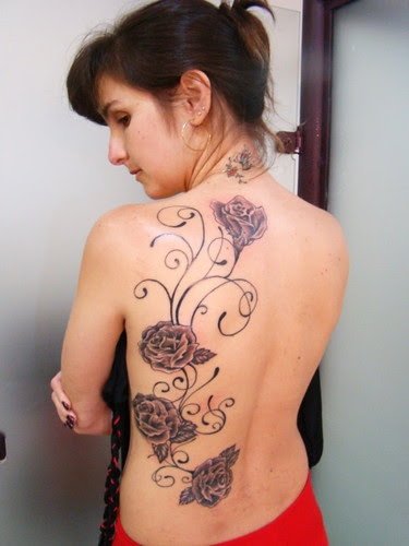 Blossom Tattoos Design on Women  