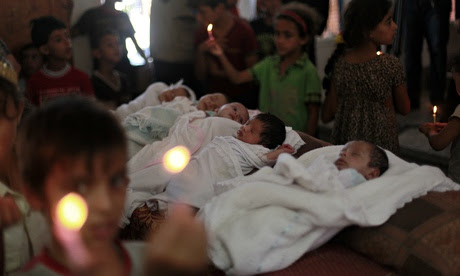 Displaced families celebrate birth of seven newborns at UNRWA school