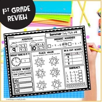  summer math packets for 1st grade pdf free first grade math