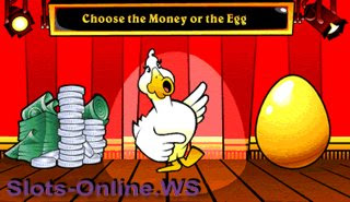 and behind the golden egg you will win free spins