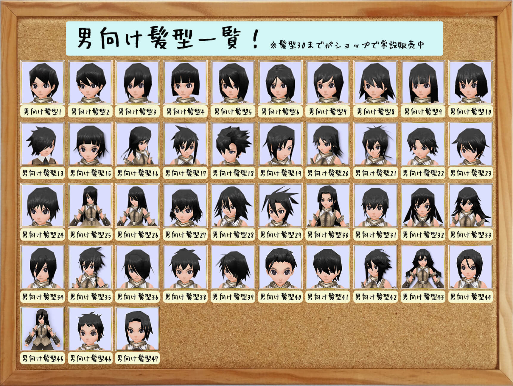 表情 と 髪型 の一覧を作りました 改訂第3版 イルーナ戦記