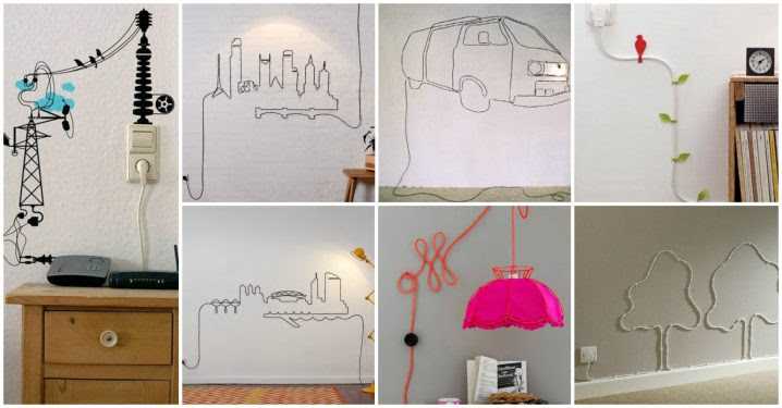 diy cable wall art