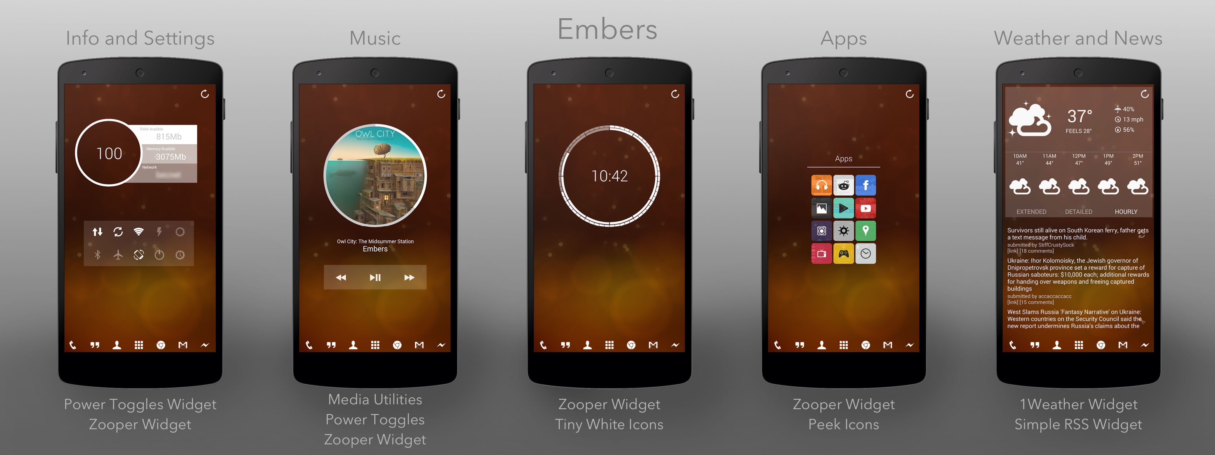android Ember CM11 AOKP Theme