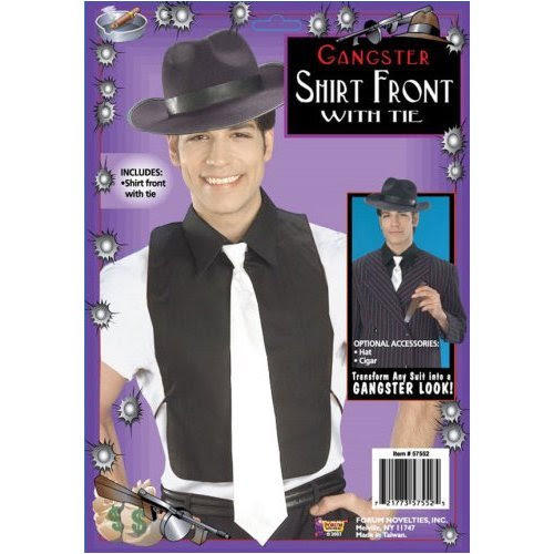 One Size Adult Gangster Suit SHIRT FRONT and TIE  