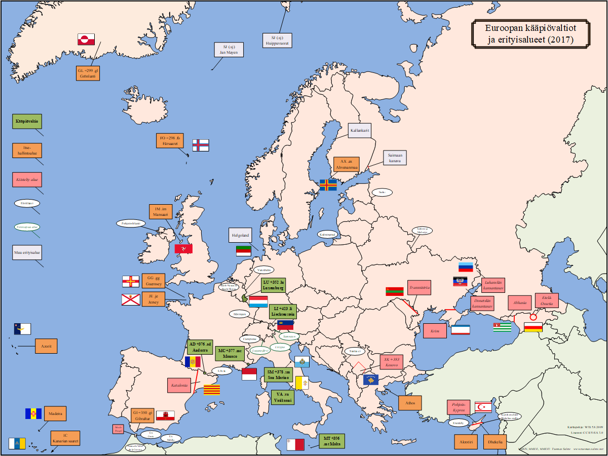 kartta euroopan maat Euroopan kääpiövaltiot ja erityisalueet kartta euroopan maat