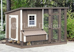 Hen-House-Chicken-Coop-with-Run-4-x-8-Modern-Roof-Style-Plans-Design ...