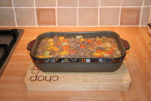 Lancashire Hot Pot - Add the stock to the pot