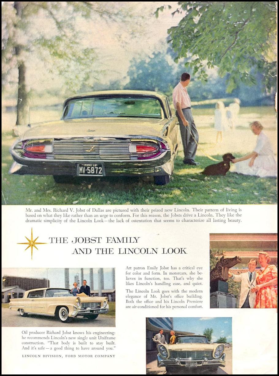 LINCOLN AUTOMOBILES
TIME
09/15/1958
INSIDE FRONT